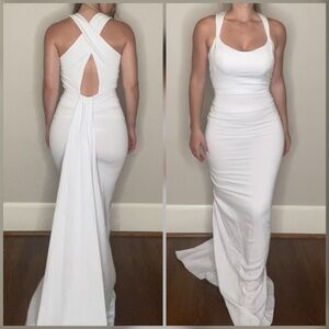 Minimalist simple wedding dress, reception wedding dress, elopement dress